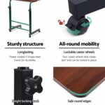 TECHNOVIBES Foldable Study Table/Bed Table/Foldable and Portable Wooden/Writing Desk for Office/Home/School (Wooden with Black Leg) - Image 3
