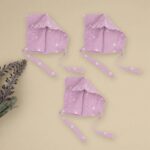 100% Cotton Muslin Double Layer Baby Caps for Newborn Boy and Girl | Baby Bonnets Caps/Hats Topi with Cute Ruffle (Pack of 3), Lilac - Image 2