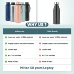 Milton Aura 1000 Thermosteel Water Bottle, 24 Hr Hot and Cold I Leak Proof Lid, ISI Certified I Vacuum Insulated I for Office, Gym, School I Grey - Image 7