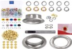 DIY Craft 1000 Pcs, Multi-Color Metal Eyelets Washer Grommets Kit Hole Punch Plier Gold/Silver Eyelets Washer Kit for Leather, Canvas, All Fabrics Clothes, Shoes, Belts, Bags, Contain Gram (1000) - Image 9
