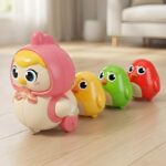 Chicken Wind-Up Toy for Kids, Swinging Magnetic Hen with Chicks, Crawling Clockwork Walking Animal Toy, Educational Interactive Preschool Toddler Toy for Boys & Girls, Multicolor - Image 3