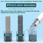 Mini Mop for Kitchen, Floor, Glass, Car & More - 2 Sponges, Self Squeeze, Strong Absorbent, Wet & Dry Use, Multicolour, ABS & Sponge Material, Wet and Dry USE - Image 3