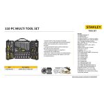 STANLEY STMT81243 110-Piece High Quality Multi-Toolkit containing Pliers, Spanners, Drivers, Sockets, Bits, Wrenches & Ratchets for Home, DIY & Professional Use, 1 Year Warranty, Yellow & Black - Image 5