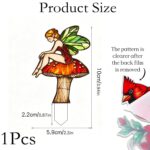 Garden Decoration Items Outdoor, Fairy Mushroom Plug Planter Decor for Balcony Garden Enhancement, Plant Decoration Accessories for Home Display, Measuring 5.9cm by 10cm - Image 2
