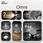 Murphy LED Outdoor Up/Down Wall Light - 6W, Warm White, (4 Multi-Directional Beams), IP65 Waterproof Aluminum Body, Pack of 1 (2-Year Warranty) - Image 4