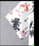 Boy's Printed Spread Collared Cotton Short Sleeves Shirt With Button & Matching Elastic Waist Shorts Co-Ords Set - Image 5