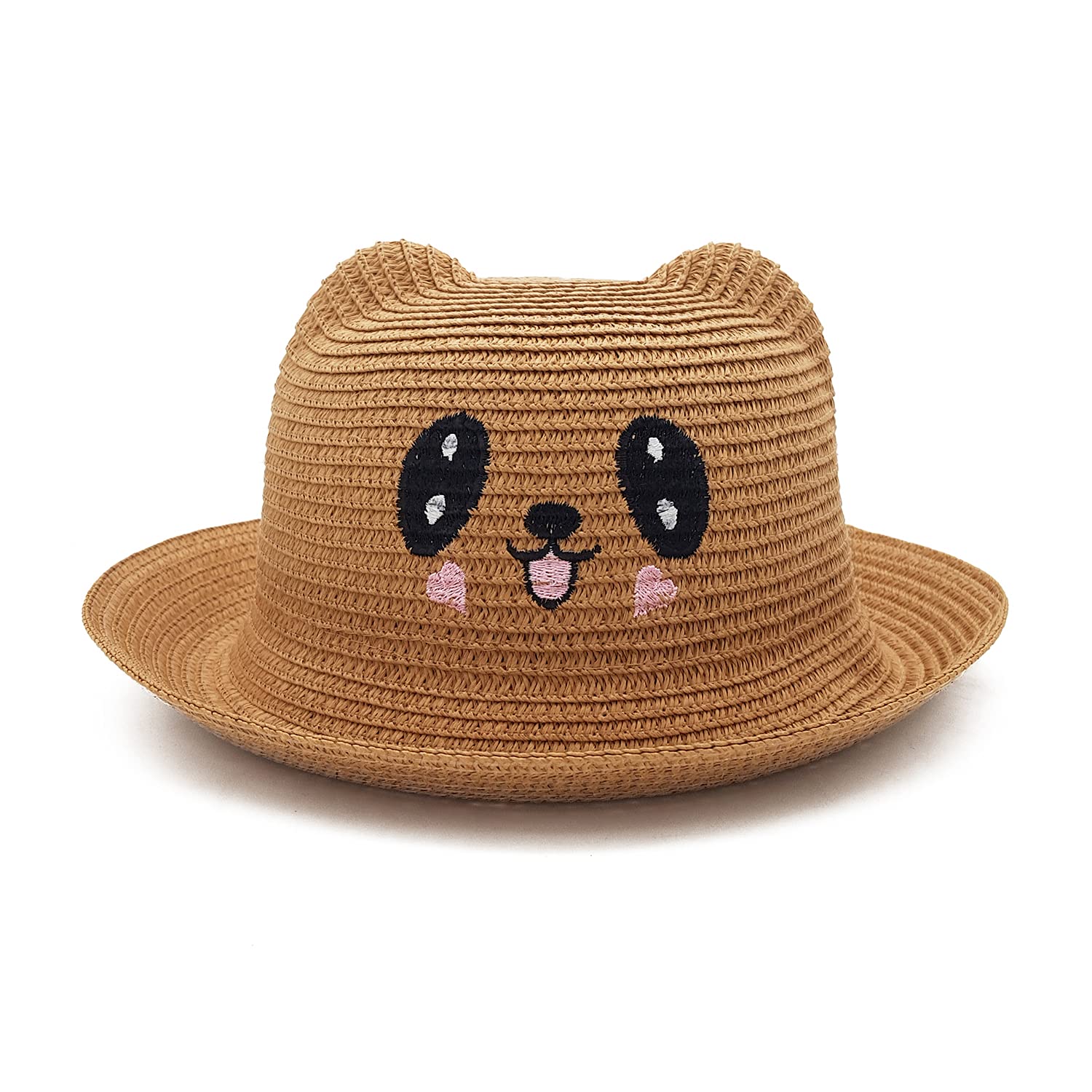 71gOj9oyFYL._SL1500_.jpg VRITRAZ Baby Boy's and Girl's Kids Children Cute Printed Cartoon Gift Summer Fancy Dress Straw Fasion Hat Cap 3… - Image 1