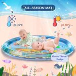 Baby Tummy Time Water Mat (0–12 Months) – Inflatable Leakproof Sensory Play Gym, Jumbo Ocean Octopus Design, Water-Filled Activity Floor Playmat for Newborns, Infants & Toddlers, Indoor Outdoor Baby Toy & Gift {1} - Image 5