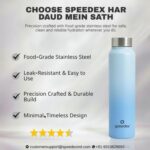 Speedex Stainless Steel Water Bottle 1 Ltr, Leak Proof Screw Cap, BIS Approved 1000 ml Metal Bottle For Daily, Office, School, Gym, Travel Use for Men, Women, Kids, Adults, Dual Blue, Set of 4 - Image 8