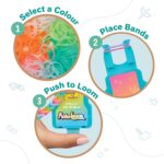 Imagimake Rainbow Loom Glow in the Dark Kit | Bracelet Making kit with 450+ Bands & Clips | Auto Loom Tool |DIY Art & Craft Kit |Travel Toys | Creative Gift for Girls Age 7+ - Image 4