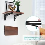 Folding Shelf Brackets, Heavy Duty Stainless Steel Collapsible Bracket Wall Mounted DIY Foldable Brackets for Table Desk Workbench Wall Mounted Brackets (Folding Shelf Brackets 20CM) - Image 3