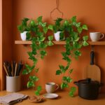 fancymart Pack of 2 Artificial Vine Plants with Small Pot (45 cm) – Natural Touch & Feel Hanging/Falling Greenery for Home & Office Décor - Image 7