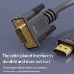 BLACK CROWN HDMI To VGA 6 Feet HDMI Cable, Uni-Directional HDMI Computer To VGA Monitor Cable (Male To Male) Compatible For Computer, Desktop, Laptop, PC, Monitor, Projector, HDTV. (1.8)(Black) - Image 6