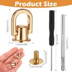 6 PCS D Rings for Bags, Bag Hooks for Handbags, Four U-Shaped Metal Clasps with Two Installation Tools, Durable Bag Hardware Accessories for Purse Strap Replacement and Repair - Image 2