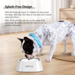 No Splash Dog Water Bowl with Floating Disk, 1.5L Slow Drinking Feeder, Anti-Overflow Anti-Choking No Spill Pet Water Bowl For Dog Cat Puppy Kitten (White) - Image 4
