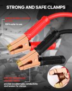 Belanto Jumper Cables for Car Battery (7ft,1500 AMP) Automotive Battery Booster Wire with Clamp, Emergency Battery Charging Cables, Jump Starting Dead or Weak Batteries for Car & Truck (1500 Amp) - Image 4