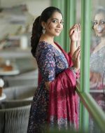 Nermosa Women Printed Anarkali Kurta and Pant Set with Dupatta - Image 2