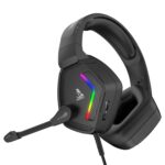 TAG Gamerz Victor RGB Black Over-Ear Gaming Headphone Headset | Soft Ear Cups | 50mm Driver| 3.5mm Audio | 7 Color Breathing RGB with USB | 2m Braided Cable | Adjustable Mic for Calling | Mute Button