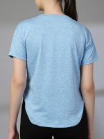CHKOKKO Womens Stylish Activewear Quick Dry Lightweight Breathable Printed Round Neck Half Sleeve Regular Fit Gym T Shirt for Sports Yoga and Training - Image 4