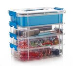 UCRAVO 4-tier Multi-Compartment Craft Storage Organizer Box with Dividers - Perfect for Art, Beads, Sewing Supplies, and Jewelry Making - Plastic Container - Ideal Hobby Organizer (MultiColor) - Image 9
