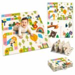 Baby Play Mat for 0 to 3 Years | Extra Thick 6mm Foldable Reversible Crawling Mat | BPA Free Waterproof Baby Mat for Floor (Learning Mats, Animal Print)