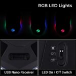 ZEBRONICS Shark Lite Wireless Gaming Mouse with 4600DPI, Comfortable & Ergonomic Design, RGB LED Lights, 6 Buttons, in-Built Rechargeable Battery, Power & LED ON/Off Switch - Image 4