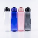Water Bottles Set of 4 – 1000ml Plastic Drink Bottle Pack for Daily Use, School, Gym & Office – Leakproof BPA Free Reusable Hydration Bottles for Fridge (Pink, Blue,Black,Transparent)