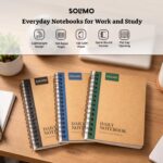 Amazon Brand - Solimo Notebooks, Spiral-Bound, Kraft Cover, Lightweight, Pleasing Designs (A5, 160 Pages, 100 GSM, Set of 3) - Image 2