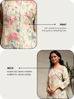 GRECIILOOKS Kurta Set for Women | Co ord Sets for Woman Stylish | Floral Printed Kurta's Sets | Straight Kurtas with Palazzo Pants | Ethnic Casual Set's - Image 4