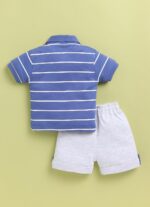 Pure Cotton Collared T-Shirt and Half Pant Set for Kids - Image 7