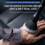 VARNIRAJ Premium Ultra-Soft Car Interior Detailing Brush, Scratch-Free Auto Dash Duster & Crevice Cleaning Tool for Air Vents, Center Console, Keyboards & Leather Seats - Automotive Care Accessory | Car Detailing Brush