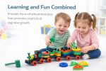 Brand Conquer Toy for Toddlers | Pull Along Shape Sorting & Stacking Puzzle with Hammer | Geometric Blocks Educational Toy | Montessori Early Development Gift for Boys (3-in-1 Learning Train) - Image 8