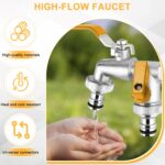 TecoKart® Garden Tap 1/2 Inch Brass Hose Splitter, Dual Outlet Outdoor Faucet with 2-Way Valve & Individual Control, Frost-Proof Double Tap for Efficient Water Distribution, Hose Connector Compatible - Image 4