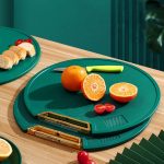 Divik Chopping Block Thickened Kitchenware Double-Sided Antibacterial Circle Chopping Board for Cutting Chopping Meat, Cheese, Bread, Vegetables, Fruits (1Pcs) - Image 2