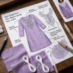 Women’s Short Kurti Floral Embriodery Ethnic Top 3/4 Sleeves Comfortable Regular Fir Kurta for Jeans Leggings Casual Summer Traditional Office Outfits for Girls - Image 6
