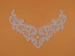 White,Vintage Dyeable Hand Crafted Embroidered Rayon Neck Lace Patch | material for Lace Jewelry,Scrap Book,Suits,Shirts,Dresses Qty 1 piece ,Used As Trims,Borders,Designer Embroidery Patch,Applique,Sewing Supplies,DIY Art & Craft . - Image 4