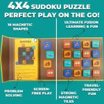 PELIKAS TOYZ Magnetic Sudoku Puzzle for Kids 5-7 Years - Travel Games for Kids Ages 4-8 - Educational Brain Teaser Puzzle - Transport Picture Logic Toy - Birthday Gift for Boys & Girls 5+ - Image 3