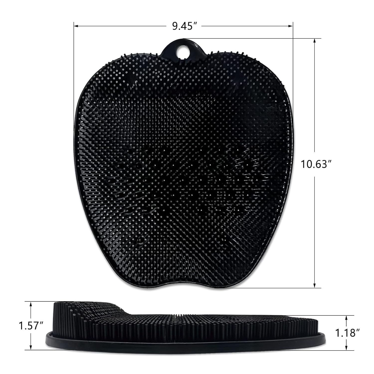 71k6SYE-jL._SL1500_.jpg (1 pcs) Shower Foot Scrubber Mat Back Washer Back Exfoliating Bath Wash Pad Wall Mounted Slip Suction Cups Foot Scrubber for Use in Shower Cups Foot Cleaner for Men and Women - Image 1