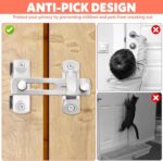 Stainless Steel Flip Latch Door Lock Sliding Barn Door Lock, Safety Gate Latch for Garden, Bathroom, Garage, Coop, Closet, Cabinet & Window – Heavy Duty Bolt Lock Hardware - Image 8