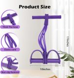 Meerali Creation Multifunction Tension Rope, 6-Tube Elastic Yoga Pedal Puller Resistance Band, Natural Latex Tension Rope Fitness Equipment, for Abdomen/Waist/Arm/Leg Stretching Slimming - Image 2