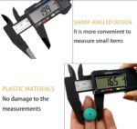 Electronic Digital Calipers, inch and Millimeter Conversion,LCD Screen displays 0-6" Caliper Measuring Tool, Automatic Shutdown, Suitable for DIY/Jewelry Measurement (New150mm Black Plastic) - Image 8