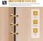 NIHUIFDPY 10 Pcs 8mm Hidden Brass Barrel Hinges, 180 Degree Concealed Invisible Hinge with Screws for Small Wooden Jewelry Box, DIY Crafts and Mini Furniture Hardware - Image 4