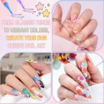12 Color 3D Nail Art Pen Set DIY Nail Polish Drawing Pens Fine Tip Nail Graffiti Pens for Salon Home Use Quick Dry Waterproof Nail Design Tools - Image 4