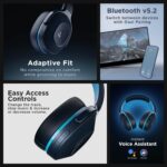 boAt Rockerz 425, ENx Tech, ASAP Charge, 25H Battery, Dual Pair, Stream Ad Free Music via App Support, Bluetooth Headphones, Wireless Over Ear Headphone with Mic (Oceana Blue) - Image 6