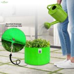 Anandi Green's HDPE UV-Protected 260 GSM Round Green Colour Plant Bags Suitable for Terrace and Vegetable Gardening 9X6 Inch Pack of 10 - Image 4