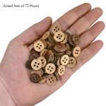 Coconut Shell Buttons 2 Hole Sewing Buttons for Fashion/Replacement/Decorative/Costume's/Jackets/Kurtis and Also Used DIY Art and Craft item (717-Coconut Shell simple button 36pcs) - Image 5