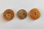 Ekta Enterprise Assorted Big Size Star Haldu Wooden Button Dia. 28mm, 2 Holed Buttons for Curtains, Designer Collection of Ethnic Ware, Ladies Kurties, Sewing, DIY Art and Craft Pack of 10 (Jalebi) - Image 3