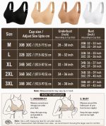 Women's Wireless Push-Up Bra,Soft Lightly Padded Full Coverage Bra,Longline High Support Sports Bra for Workout, Gym & Yoga,Comfortable Everyday Bralette - Image 3