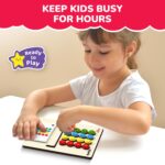 Smartivity Kids Montessori Slide Puzzle I Color & Pattern Matching Learning Toys for Kids 4-8 Years I Birthday Gift for Boys & Girls I Educational Activity I Travel Friendly I Wooden Puzzle - Image 4