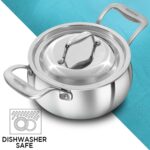 Hawkins 2 Litre Triply Stainless Steel Pro Handi | Induction & Gas Compatible | No Burning | Even Heating | with Stainless Steel Lid | Silver (PSH20S) - Image 8